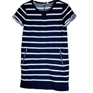 Gap short sleeve blue and white mini dress
